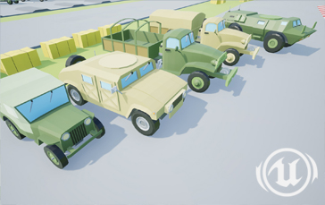 Unreal Marketplace - Low Poly Vehicles Military Pack 2